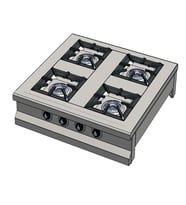 CSA Karacasan Set Üstü 90 cm 4 Gözlü Doğalgazlı Ocak 90x90x25cm