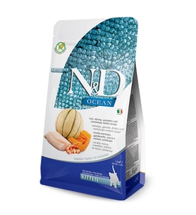 N&D Ocean Tahılsız Morina Balıklı&Balkabaklı&Karidesli Yavru Kedi Maması 1.5 Kg
