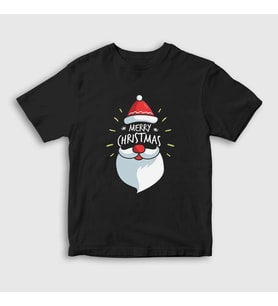 Presmono Unisex Çocuk Siyah Merry Christmas Noel Baba Santa Claus Yılbaşı T-Shirt 270267tt