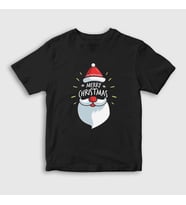 Presmono Unisex Çocuk Siyah Merry Christmas Noel Baba Santa Claus Yılbaşı T-Shirt 270267tt