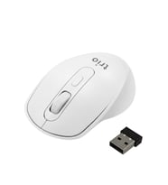 Trio 1600 DPI 2.4GHz Nano Alıcılı Ergonomik Kablosuz Mouse Wireless Optik Fare (Beyaz)