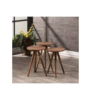 Zigon Sehpa Ve Orta Sehpa Kr Torna Ceviz Set 3006