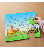 Şirin Çiftlik Evi Tasarımlı 24 Parça Ahşap Çocuk Puzzle MPK0014