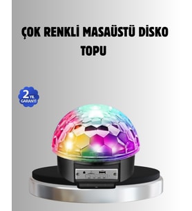 Bluetooth Kontrollü Masaüstü Disko Topu Işığı - Renkli LED Işık Gösterisi ve Uzaktan Kumanda