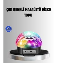 Bluetooth Kontrollü Masaüstü Disko Topu Işığı - Renkli LED Işık Gösterisi ve Uzaktan Kumanda