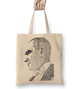 Atatürk Bez Çanta Uzun Saplı
