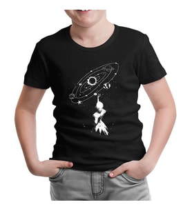 Galaksi Siyah Çocuk Tshirt
