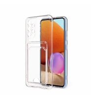 Samsung Galaxy A53 5G Kılıf Kartlıklı Şeffaf Silikon Kapak (Renksiz)