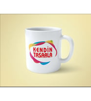 Kendin Tasarla Logo Resim Basılı Kupa Bardak
