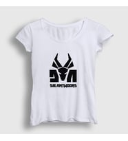 Presmono Kadın Beyaz Logo Die Antwoord T-Shirt 453908tt (Beyaz)
