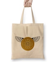 Gold Futuristic Cardano Cryptocurrency Coin Bez Çanta Uzun Saplı