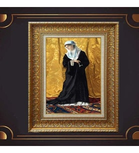 Gold Altın Kalın Çerçeveli Paspartulu Tablo c189