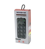 TERMAL AKIM - KISA DEVRE KORUMALI 8Lİ PRİZ 2+2 USB-TYPE-C - 2 METRE ANAHTARLI UZATMA KABLO 16A - 400