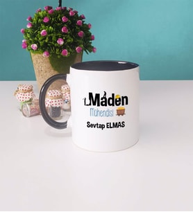 Maden Mühendisi Kupa Bardak Siyah