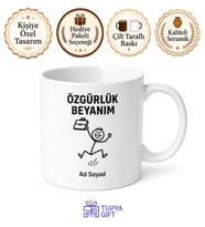 Kovulduğuna Sevinen Çılgın Çalışana Özgürlük Beyannamesi Kupa Hediye Bardak