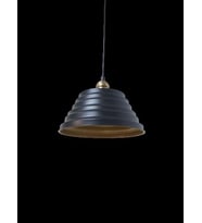 Dylight Retro Siyah Metal Siyah İçi Gold Dekoratif Rustik Sarkıt Avize