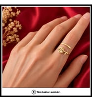 Trend Nisan Ayı Pırlanta & Papatya Doğum Çiçeği Yüzüğü