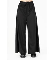 Maraton Comfort Kadın Bol Paça Siyah Pantolon