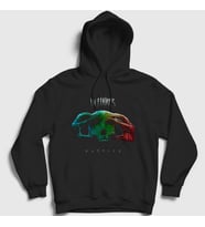Presmono Unisex Siyah Battles In Flames Kapüşonlu Sweatshirt 83557tt