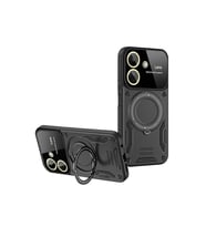 Xiaomi Redmi 13c Kılıf Joy Lens Standlı Kapak - Siyah