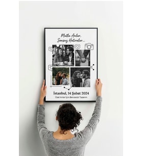 Kişiye Özel Mutlu Anılar Fotoğraf Çerçevesi Sevgiliye Romantik Hatıra Hediyesi Dekoratif Tasarım
