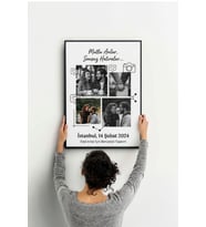 Kişiye Özel Mutlu Anılar Fotoğraf Çerçevesi Sevgiliye Romantik Hatıra Hediyesi Dekoratif Tasarım