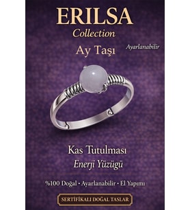 Sertifikalı Kas Tutulması Enerji Yüzüğü – Ay Taşı Ayarlanabilir İnce Kasa Yengeç Balık Terazi Burcu (Çok Renkli)