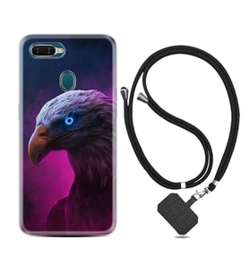 Oppo A5S A15 A16 A54 A55 A73 A74 Kılıf Boyun Askılı Silikon Kartal 1622