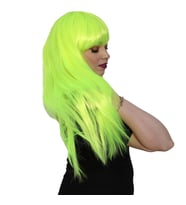 Uzun Kahküllü Fiber Sen Peruk / Neon Sarı
