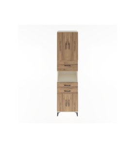 Hyperion Dolap 3 Raflı 3 Çekmeceli 4 Kapaklı 60x44x243 Aytaşı-Çam