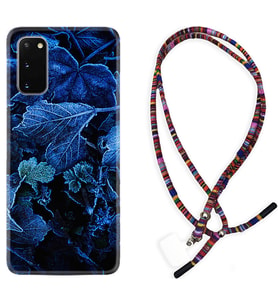 Samsung A02S A03S A10 A12 A13 A21S A22 Kılıf Boyun Asklı Rasta Silikon Blue Foid 1628