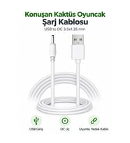 Universal Oyuncak Şarj Kablosu USB to DC 3.5×1.35 mm – Konuşan Kaktüs ve Şarjlı Oyuncaklarla Uyumlu