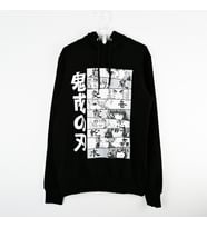 Kimetsu No Yaiba Kapşonlu Sweatshirt (Siyah)