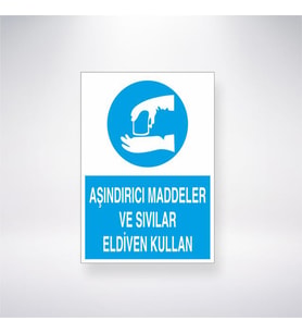 Aşındırıcı Maddeler ve Sıvılar Eldiven Kullan