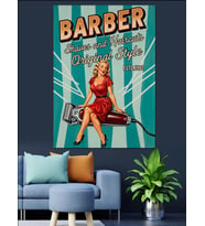 Retro Berber Kadın Posteri Dekoratif Kanvas - Mdf Ahşap Tablo