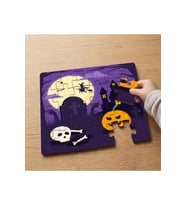 Cadılar Bayramı - Halloween Tasarımlı 24 Parça Ahşap Çocuk Puzzle