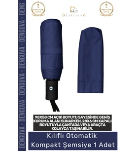 #Şemsiye Kılıflı Otomatik Su Geçirmez Dayanıklı Rüzgar Dirençli Ergonomik Kompakt Yağmur Şemsiye
