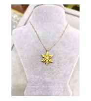 Gökdeniz 925 Sarı Lotus Çiçeği 925 Ayar Gümüş Hediyelik Kadın Kolye 