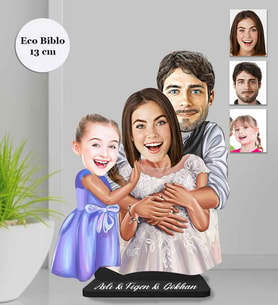 Kişiye Özel Aile Ahşap Eco Biblo -28