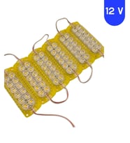 10 Adet 12 Volt 2.4 Watt 12 SMD Ledli Sabit Sarı - Amber Modül