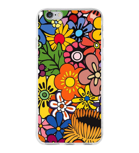 PrintiFy Apple  iPhone 6 Plus ile Uyumlu 1mm Slim Fit Retro Renkler 2 Baskılı Şeffaf  Kılıf