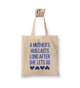 Anneler Günü Life Began With Waking UpAnd Loving My Mother's Face Bez Çanta Anne Hediye Plaj Çantası (Beyaz)