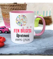 Fen Bilgisi Öğretmenine Özel Öğretmenler Günü Hediyesi Kişiye Özel Kupa Bardak