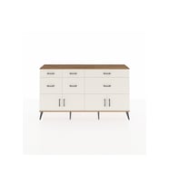 Arges Konsol Tek Raflı 6 Çekmeceli 4 Kapaklı 176x30x99 Çam-Aytaşı
