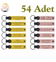 Sarı & Yavru Ağzı, 54’lü Set, Sınıfınıza Duygusal Bir Veda İçin, Kişisel Yazılı Hediyelik Anahtarlık