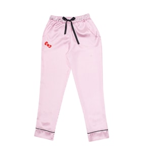 Lisanslı Düğmeli Saten Pantolonlu Pijama Takımı