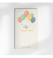 12’li 8,5x15 cm Balon Temalı Bayram Harçlık ve Para Kartı – Çocuklar İçin Ramazan & Kurban