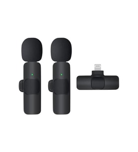 Kablosuz Yaka Mikrofonu Lightning 2'li Mini Mikrofon