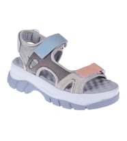 Pullman Cırtlı Comfort Kadın Sandalet SMS-4740   GRİ MULTİ