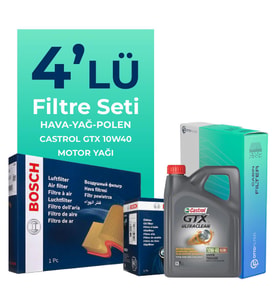 BOSCH Mitsubishi Colt 1.3 Filtre Bakım Seti Castrol Motor Yağlı (2004-2012) 4 Lü